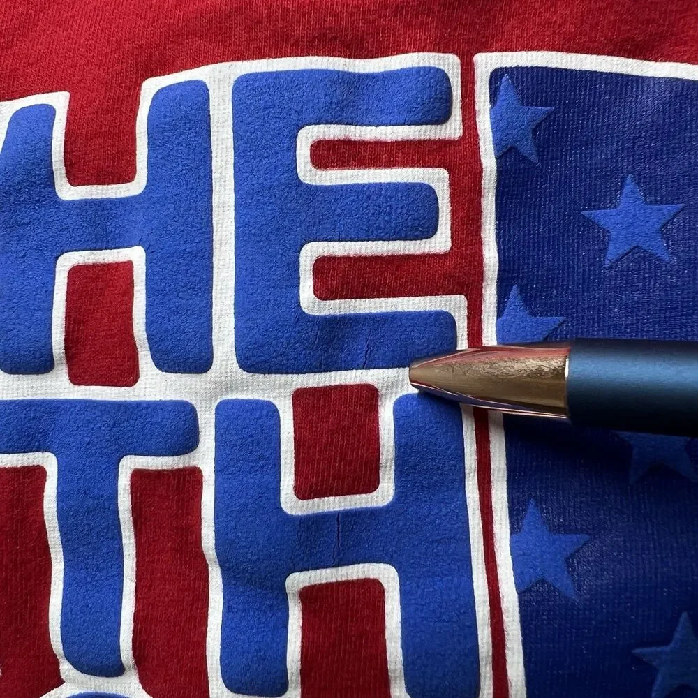 The North Face Logo T Shirt Red White Blue Stars USA America July 4th Mens XXL